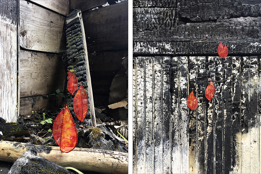 Temporary environmental installation by artist Laura Latimer